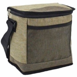 Τσάντα ισοθερμική μπεζ/καφέ 21x15,5x21εκ. 5L