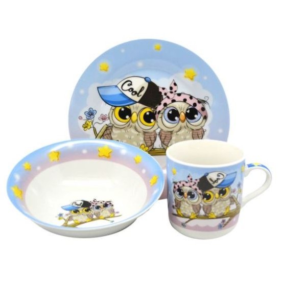 Σετ μπεμπέ 3 τεμαχίων πορσελάνης ΚΟΥΚΟΥΒΑΓΙΕΣ