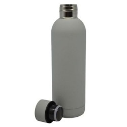 Μπουκάλι-θερμός ανοξείδωτο 18/10 soft touch γκρι ματ χρώμα 500ml