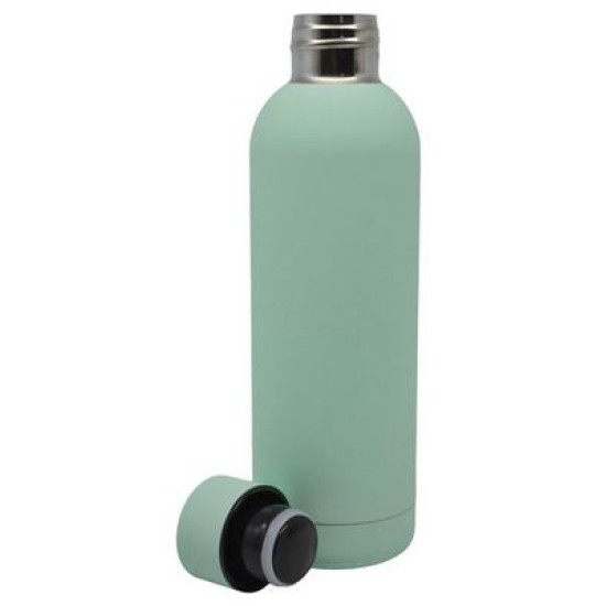 Μπουκάλι-θερμός ανοξείδωτο 18/10 soft touch πετρόλ χρώμα 500ml