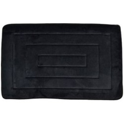 Πατάκι μπάνιου memory foam αντιολισθητικό SBR μαύρο 80x50εκ.