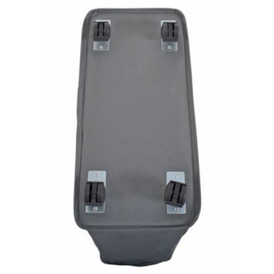 Καλάθι απλύτων υφασμάτινο γκρι χρώμα με ροδάκια 19x40x60εκ. 40L