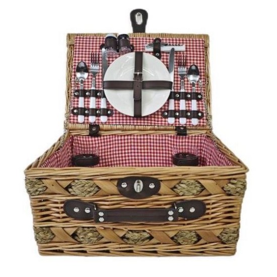 Σετ πικ-νικ με αξεσουάρ για 2 άτομα κόκκινο καρό