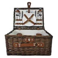Σετ πικ-νικ με αξεσουάρ για 2 άτομα με μπεζ ύφασμα