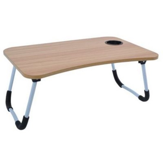 Δίσκος πρωινού ξύλο MDF/μέταλλο καφέ 60x40x26εκ.