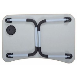 Δίσκος πρωινού ξύλο MDF/μέταλλο καφέ 60x40x26εκ.