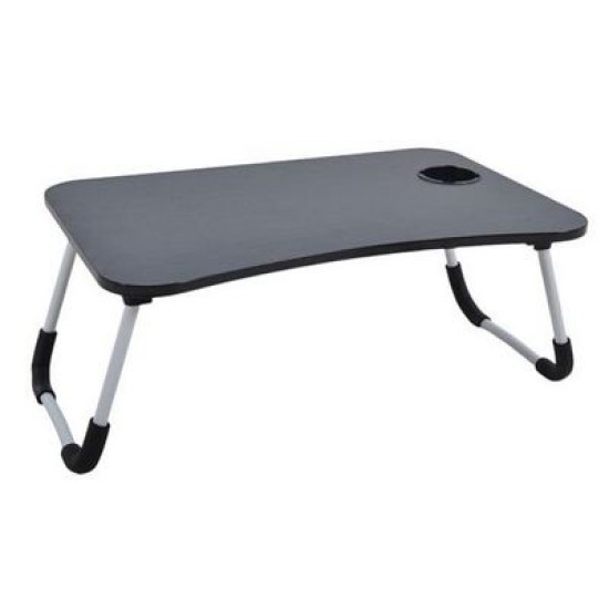 Δίσκος πρωινού ξύλο MDF/μέταλλο μαύρο 60x40x26εκ.