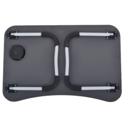 Δίσκος πρωινού ξύλο MDF/μέταλλο μαύρο 60x40x26εκ.