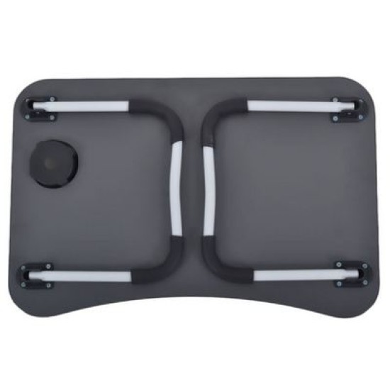 Δίσκος πρωινού ξύλο MDF/μέταλλο μαύρο 60x40x26εκ.