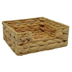 Χαρτοπετσετοθήκη επιτραπέζια ψάθινη 18x18x7εκ.