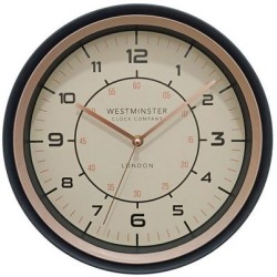 Ρολόι τοίχου πλαστικό 2 χρώματα  30x5εκ.