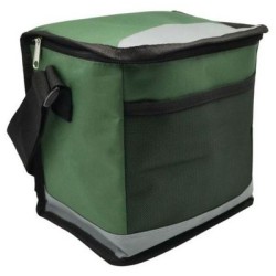 Τσάντα ισοθερμική σκούρο πράσινο/γκρι 21x15,5x21εκ. 5L