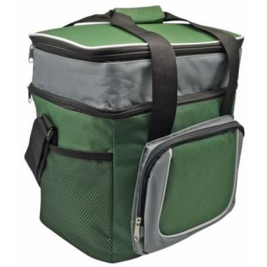 Ισοθερμική τσάντα πράσινο/γκρι 30x22x34εκ. 22L