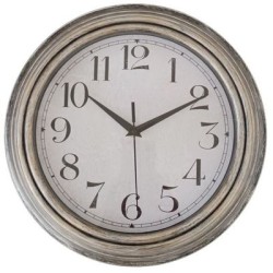 Ρολόι τοίχου πλαστικό 2 χρώματα  30,2x4εκ.