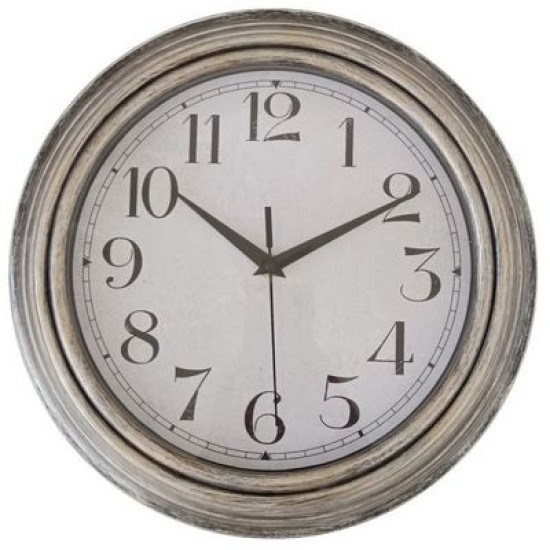 Ρολόι τοίχου πλαστικό 2 χρώματα  30,2x4εκ.