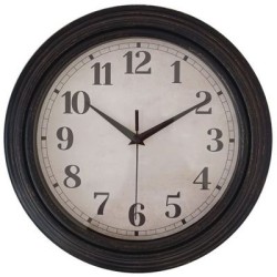 Ρολόι τοίχου πλαστικό 2 χρώματα  30,2x4εκ.