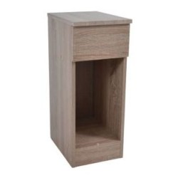 Κομοδίνο ξύλινο με 1 συρτάρι καφέ 24x33x60εκ.