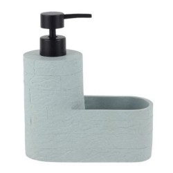 Δοχείο για κρεμοσάπουνο με θήκη για σφουγγαράκι πολυεστερικό μιντ ματ 16,7x7,7x19εκ.