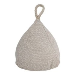 Στοπ πόρτας υφασμάτινο μπεζ 15x15x16εκ.