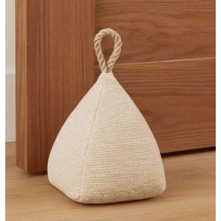 Στοπ πόρτας υφασμάτινο μπεζ 15x15x16εκ.