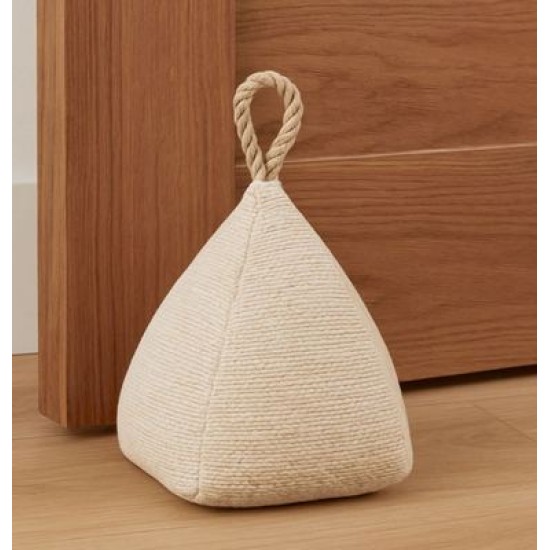 Στοπ πόρτας υφασμάτινο μπεζ 15x15x16εκ.