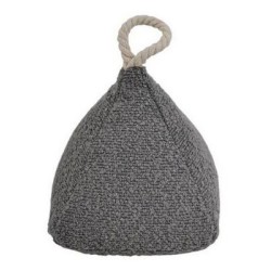 Στοπ πόρτας υφασμάτινο γκρι 15x15x16εκ.