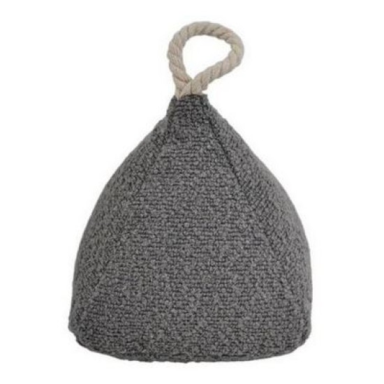 Στοπ πόρτας υφασμάτινο γκρι 15x15x16εκ.