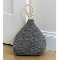 Στοπ πόρτας υφασμάτινο γκρι 15x15x16εκ.