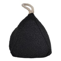 Στοπ πόρτας υφασμάτινο μαύρο 15x15x16εκ.