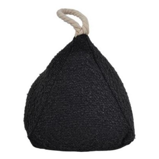 Στοπ πόρτας υφασμάτινο μαύρο 15x15x16εκ.