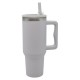 Ποτήρι-θερμός ανοξείδωτο 304 με καλαμάκι light grey 1.2L