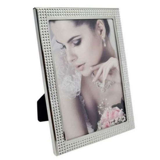 Κορνίζα μεταλλική με στρας 10x15εκ.