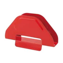 Χαρτοπετσετοθήκη ανοξείδωτη AISI 430 κόκκινη 12x3x7,5εκ.