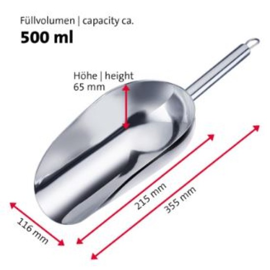 Σέσουλα ανοξείδωτη 18/8 500ml 35,5εκ. Halia