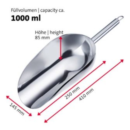 Σέσουλα ανοξείδωτη 18/8 1L 41εκ. Halia