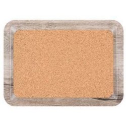 Δίσκος laminate με φελλό ορθογώνιος γκρι 61x43εκ.