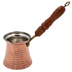 Μπρίκι χάλκινο με ξύλινη λαβή 200ml