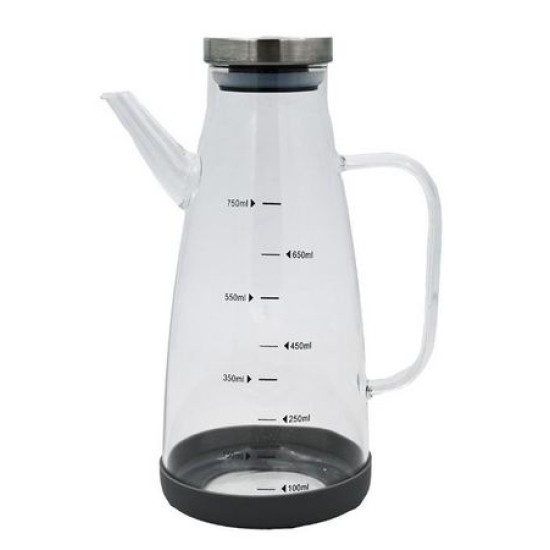 Δοχείο λαδιού γυάλινο με αντιολισθητική βάση και διαγράμμιση 750ml