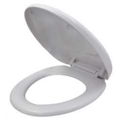 Καπάκι τουαλέτας πλαστικό λευκό με soft close 43x36εκ.