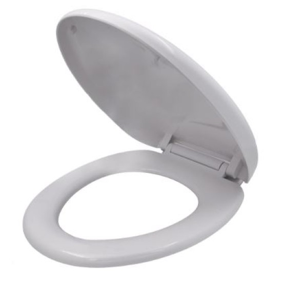 Καπάκι τουαλέτας πλαστικό λευκό με soft close 43x36εκ.