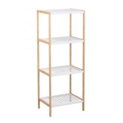 Ραφιέρα 4 ράφια ξύλινη μπαμπού 45x35x120εκ.