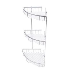 Εταζέρα μπάνιου αλουμινίου 3όροφη γωνία 36,5x26,5x59,3εκ.