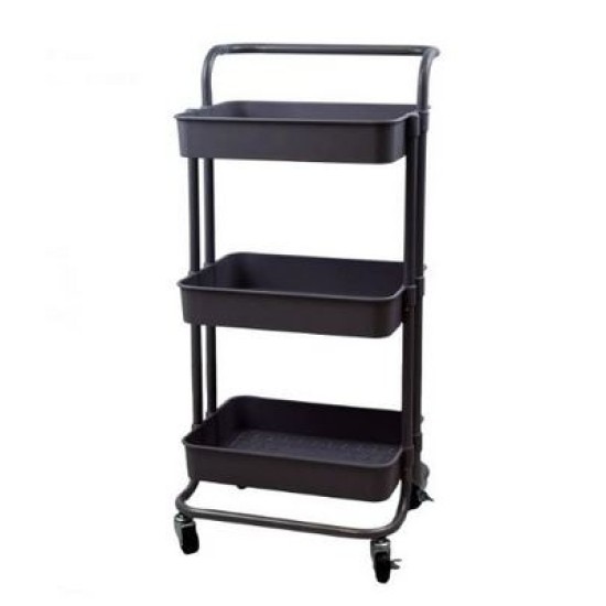 Τρόλεϊ κουζίνας μεταλλικό με 3 πλαστικά καλάθια 42x39x86εκ. "ΣΟΝΙ"