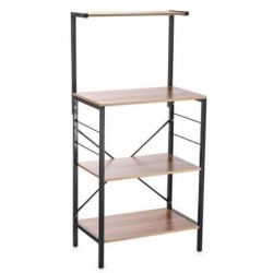 Ραφιέρα 4 θέσεων μέταλλο/mdf 58x35x121εκ.
