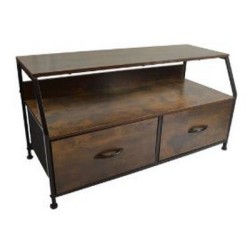 Έπιπλο με 2 συρτάρια μέταλλο/mdf/συνθετικό 93x39x49εκ. Tiger