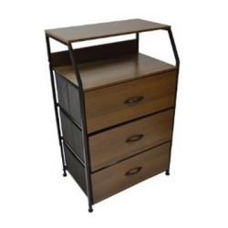 Έπιπλο με 3 συρτάρια μέταλλο/mdf/συνθετικό 60x39x96εκ. Tiger