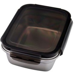Φαγητοδοχείο ανοξείδωτο 304 με πλαστικό καπάκι 850ml
