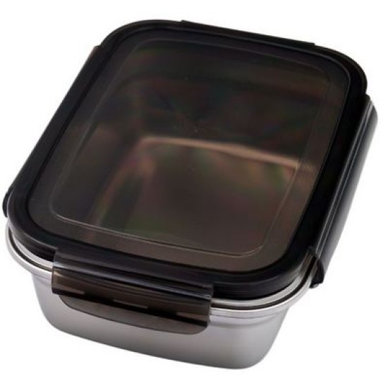 Φαγητοδοχείο ανοξείδωτο 304 με πλαστικό καπάκι 850ml