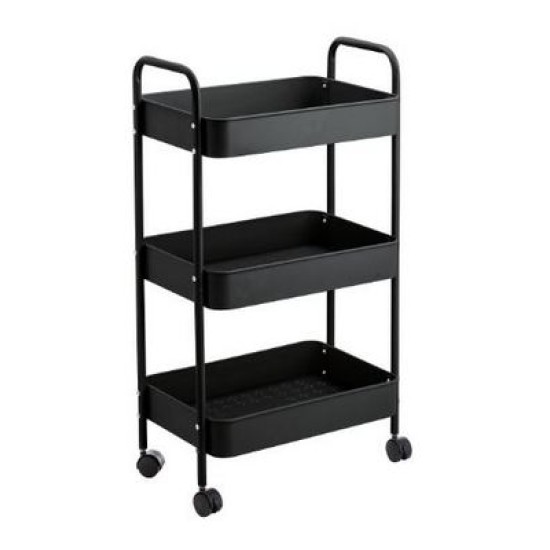 Τρόλεϊ κουζίνας μεταλλικό με 3 πλαστικά καλάθια 45x35x85εκ. "PRO"