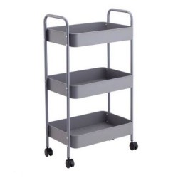 Τρόλεϊ κουζίνας μεταλλικό με 3 πλαστικά καλάθια 45x35x85εκ. "PRO"